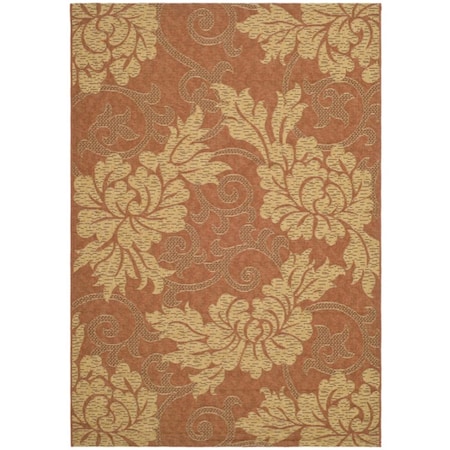 Safavieh 2 Ft. -7 In. X 5 Ft. Small Rectangle Indoor-Outdoor Courtyard- Brick And Natural- Machine Made Rug CY6957-48-3